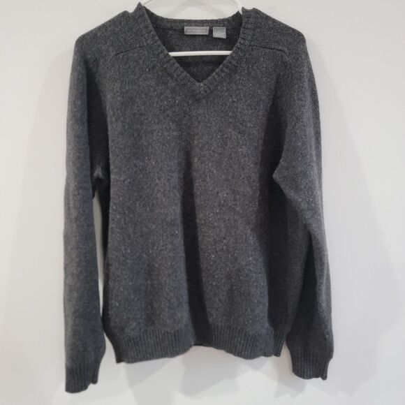 Ch Classics Mens Sweater Size Large Lambswool Gray Cozy Winter Fall - Picture 1 of 6